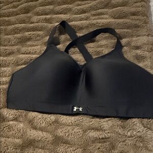 Under Armour Black Padded Seamless Sports Bra with Crossback -2X